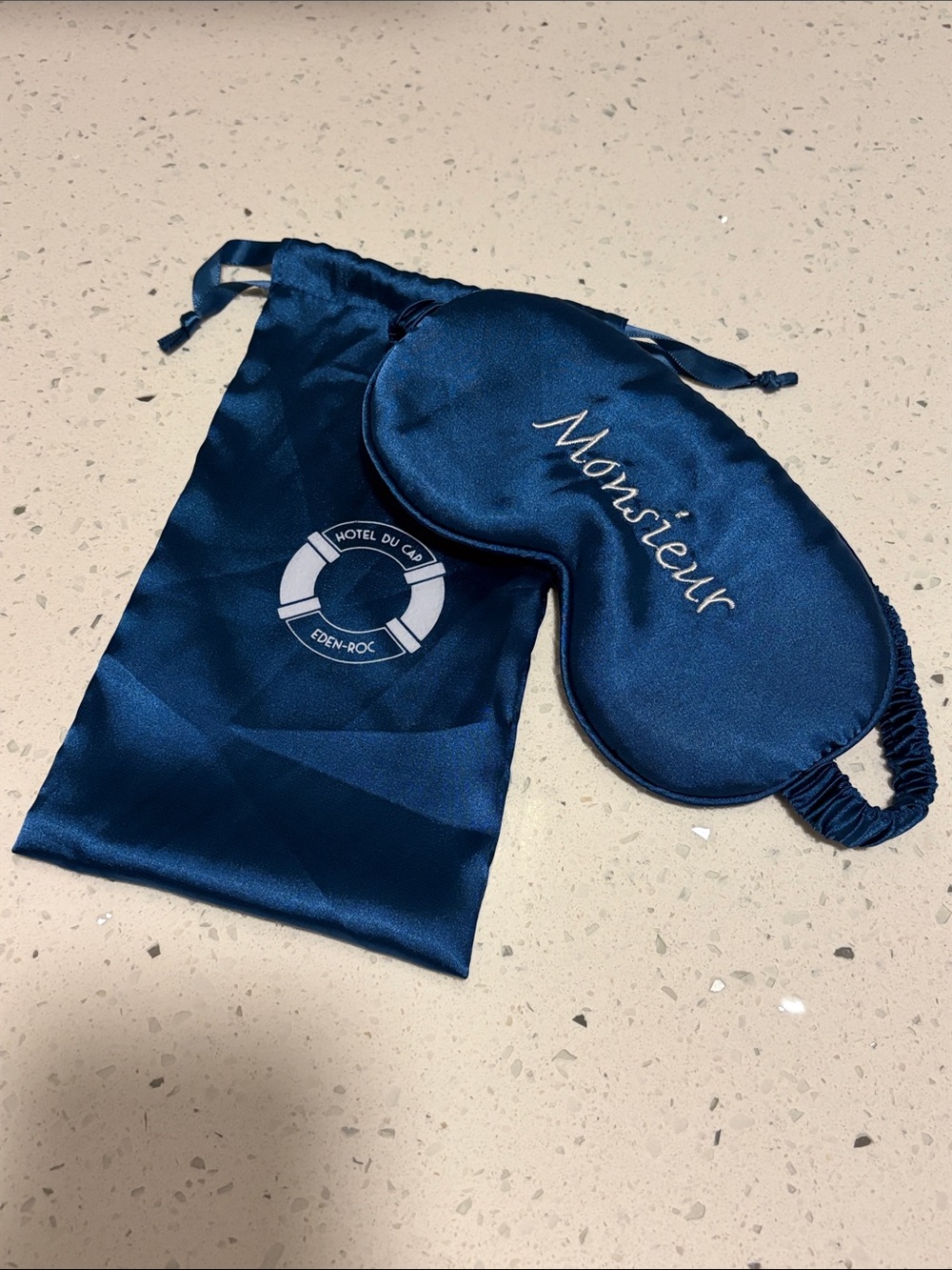 Hotel du Cap Satin Sleep Mask with Matching Pouch